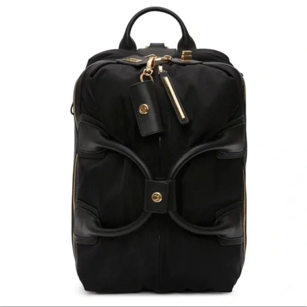 Caraa Studio Medium Bag - Black with Gold Hardware